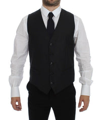 Thumbnail for Gray Wool Silk Dress Vest Gilet Weste