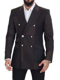 Thumbnail for Multicolor Wool Silk Blend Slim Fit Blazer