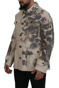 Thumbnail for Elegant Beige Cotton Button-Down Shirt
