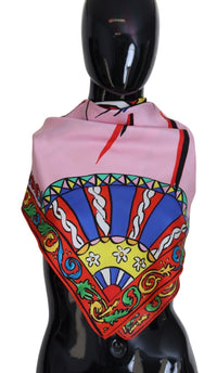 Thumbnail for Multicolor #DGLovesLondon Silk Wrap Scarf