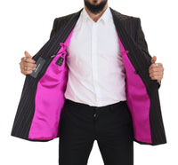 Thumbnail for Multicolor Wool Silk Blend Slim Fit Blazer