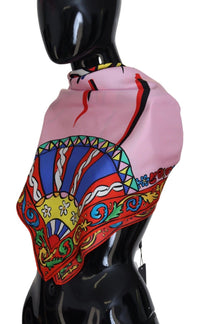 Thumbnail for Multicolor #DGLovesLondon Silk Wrap Scarf