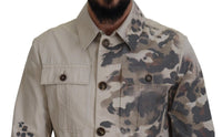Thumbnail for Elegant Beige Cotton Button-Down Shirt