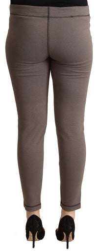 Thumbnail for Chic Gray Mid Waist Skinny Pants for Sophisticated Style