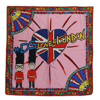 Thumbnail for Multicolor #DGLovesLondon Silk Wrap Scarf