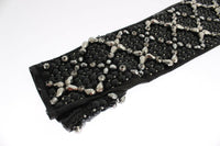 Thumbnail for Elegant Crystal Beaded Leather Gloves