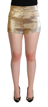 Thumbnail for Elegant Metallic Gold Hot Pants