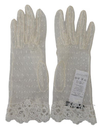 Thumbnail for Chic White Wrist Length Gloves