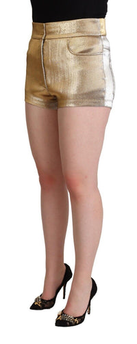 Thumbnail for Elegant Metallic Gold Hot Pants