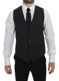 Thumbnail for Gray Wool Formal Dress Vest Gilet Weste