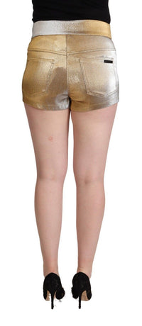 Thumbnail for Elegant Metallic Gold Hot Pants