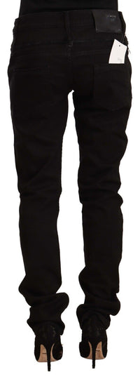 Thumbnail for Chic Black Low Waist Skinny Jeans