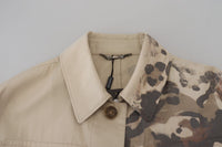 Thumbnail for Elegant Beige Cotton Button-Down Shirt