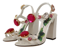 Thumbnail for Keira Crystal-Embellished Ankle Strap Heels