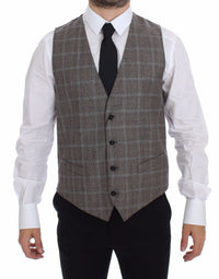 Thumbnail for Brown Wool Single Breasted Vest Gilet