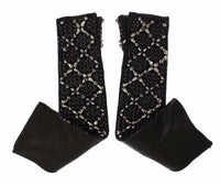 Thumbnail for Elegant Crystal Beaded Leather Gloves