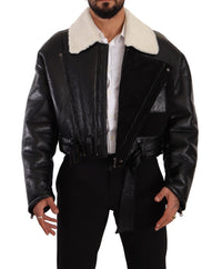 Thumbnail for Elegant Shearling Biker Jacket