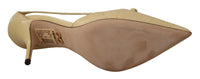 Thumbnail for Chic Pointed Toe Leather Pumps in Sunshine Yellow