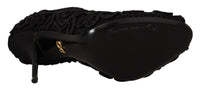 Thumbnail for Elegant Black Lace Stiletto Heels