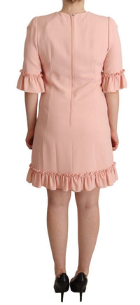 Thumbnail for Ruffled Sleeve Sheath Dress in Pink