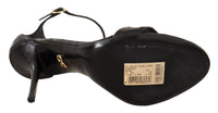 Thumbnail for Elegant Ostrich Leather Ankle Strap Heels
