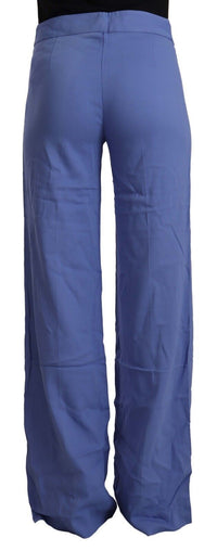 Thumbnail for Chic Wide-Leg High Waist Blue Trousers