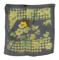 Thumbnail for Black Yellow Floral Wrap Shawl Foulard Scarf