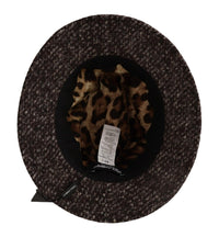 Thumbnail for Elegant Gray Tweed Wide Brim Hat