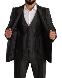 Thumbnail for Elegant Striped Three-Piece Suit