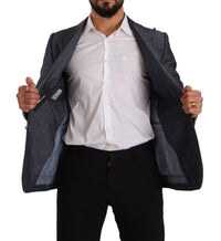 Thumbnail for Elegant Slim Fit Two-Button Blue Blazer