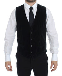 Thumbnail for Black Cotton Single Breasted Vest Gilet