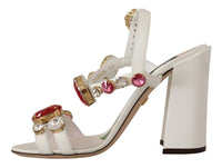 Thumbnail for Keira Crystal-Embellished Ankle Strap Heels