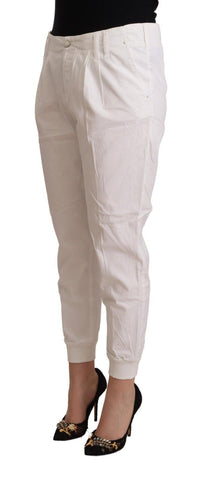 Thumbnail for Chic White Tapered Cropped Pants