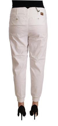 Thumbnail for Chic White Tapered Cropped Pants