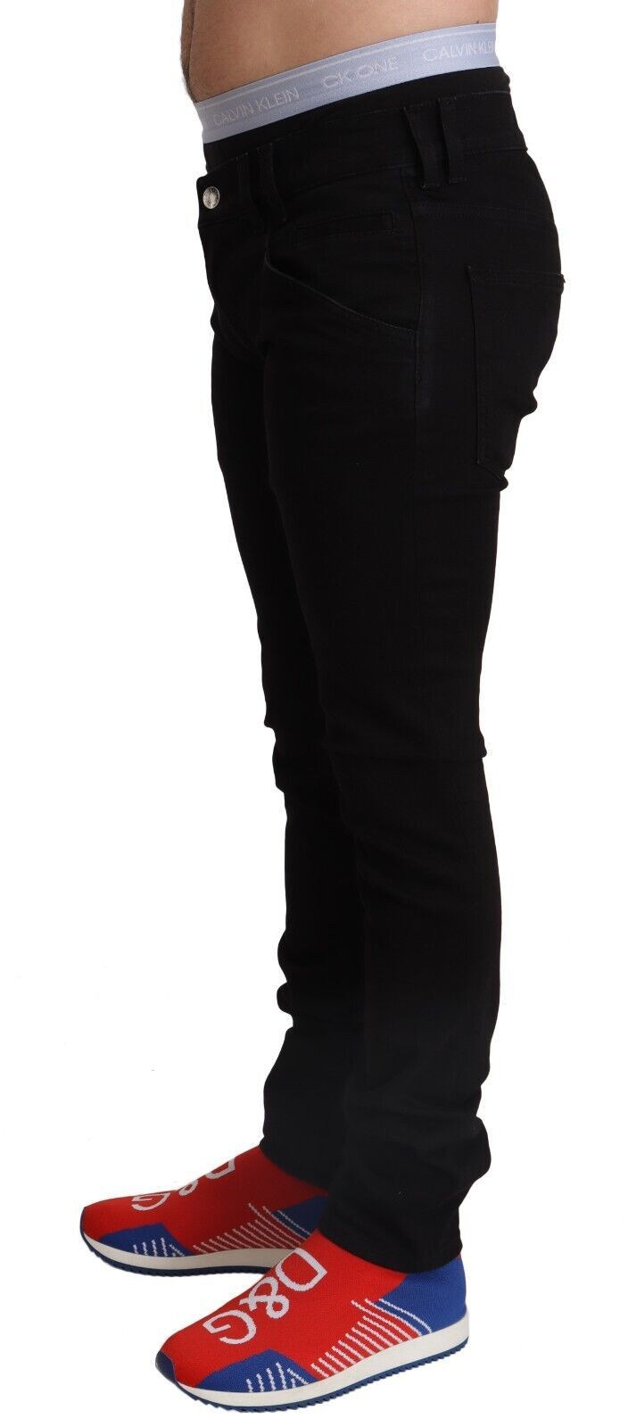 Elegant Slim Fit Black Denim Jeans