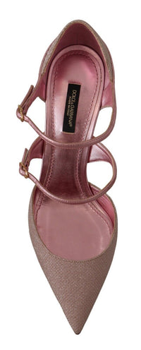 Thumbnail for Pink Glitter High Heel Sandals