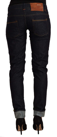 Thumbnail for Chic Low Waist Skinny Black Jeans