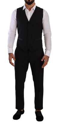 Thumbnail for Elegant Black Three-Piece Martini Fit Suit