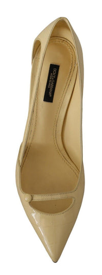 Thumbnail for Chic Pointed Toe Leather Pumps in Sunshine Yellow
