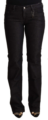 Thumbnail for Black Cotton Low Waist Skinny Jeans