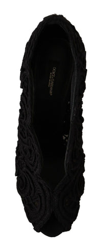 Thumbnail for Elegant Black Lace Stiletto Heels