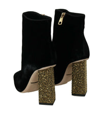 Thumbnail for Elegant Velvet Ankle Boots with Crystal Heels