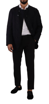 Thumbnail for Elegant Dark Grey Alpaca Blend Jacket