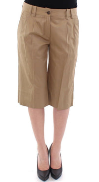 Thumbnail for Elegant Beige Cotton Shorts for Women