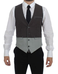 Thumbnail for Gray Polka Dot Dress Vest Gilet Weste