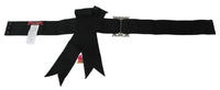 Thumbnail for Black Pink Flower Brooch Crystals Cotton Belt
