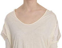 Thumbnail for Chic Cream A-Line Elbow Sleeve Dress