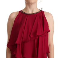 Thumbnail for Orchid Silk Sleeveless Long Maxi Ruffle Shift Dress