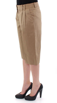 Thumbnail for Elegant Beige Cotton Shorts for Women