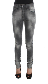 Thumbnail for Chic Gray Slim Fit Designer Jeans